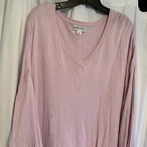 Ava & Viv pink V-neck sweater size 4X